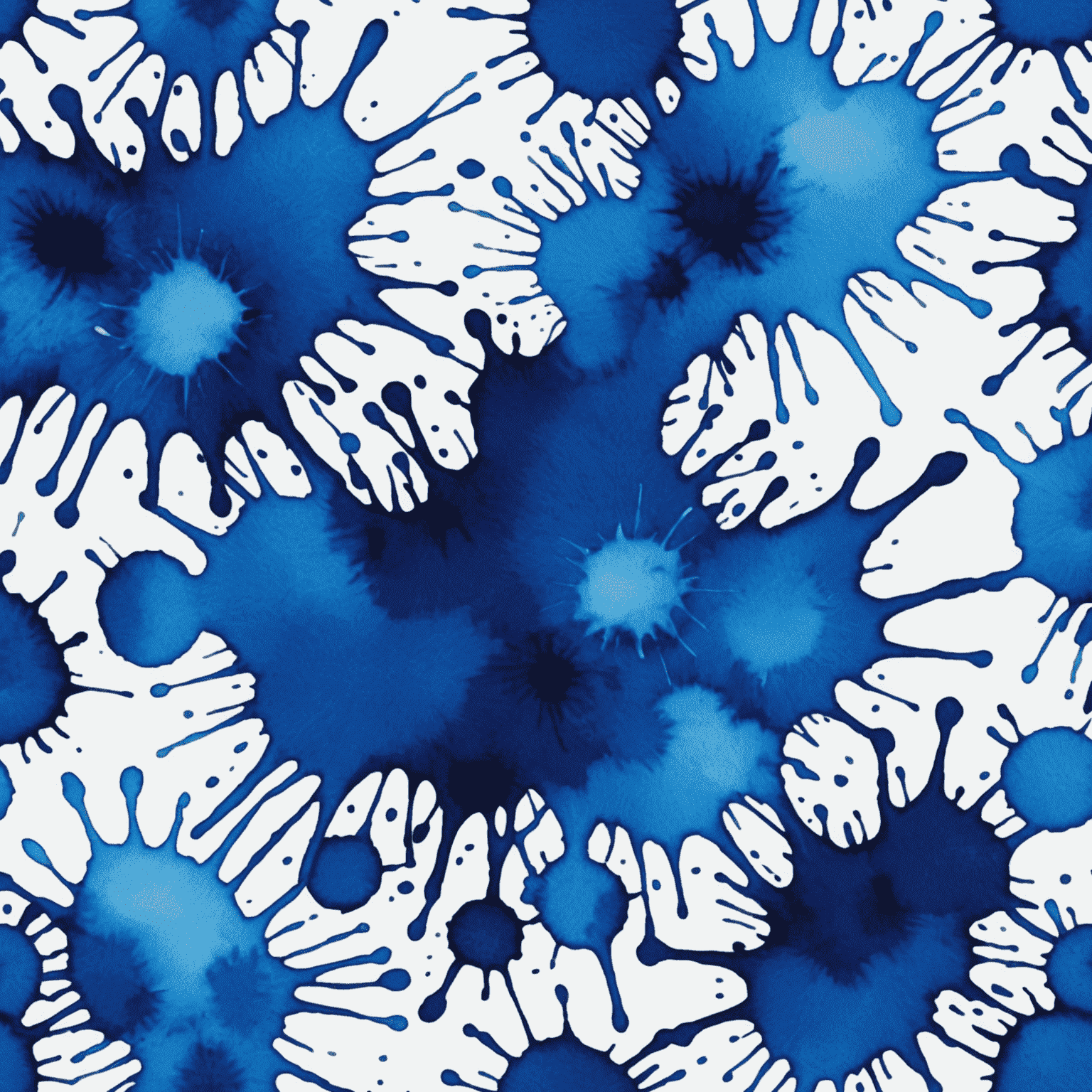 Watercolor splash in electric blue